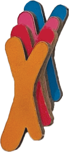 44 hypha pieces in different player colors